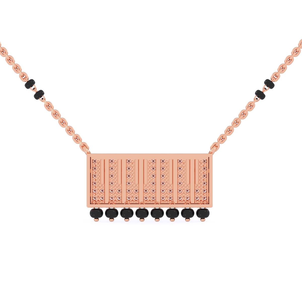 Stunning Round Cluster Diamond Mangalsutra